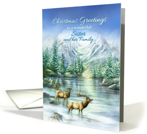 Christmas Greetings to Sister and Her Family, Mountains,... (1408646)