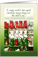 Merry Christmas, Poop Face LOL Humorous Christmas Stockings card