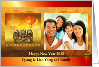 Monkey Chinese New Year, Three Monkeys Custom Photo Card