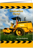 Heavy Equipment Operator / Engineer Graduation Party Invitation card