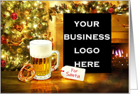 Leave a Beer & Pretzel for Santa Custom Christmas Card for Brewery card