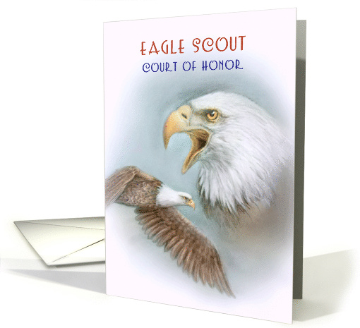 Eagle Scout Court of Honor Invitation, Two Eagles White... (1453676)