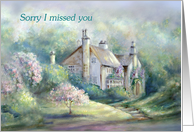 Sorry I Missed You, New Neighbor Welcome Wagon, Country House card