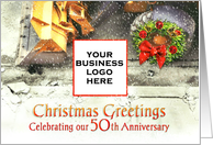 Christmas Greetings from Contractor on 50th Anniversary Custom card