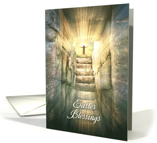 Easter Blessings Jesus at the Empty Tomb Happy Easter card (1514798)