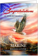 Congratulations on Retirement Patriotic for Marine or Custom Front card