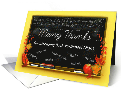 Thanks for Attending Back to School Night, Blackboard &... (1549910)