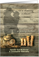 Bridal Shower Invitation Customized for a Cowgirl and her Cowboy card