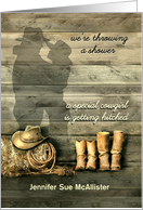 Bridal Shower Invitation Western Style, Custom for a Cowgirl Bride card