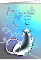 Loss of Pet Rat, Condolences and Sympathy, Rat with Butterflies card