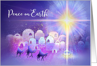 Christmas Star of Bethlehem Peace on Earth with Three Wise Men card