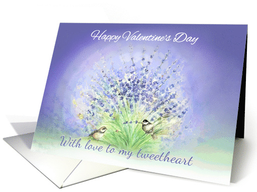 Valentine's Day Tweetheart with Birds and Lavender on... (1724578)