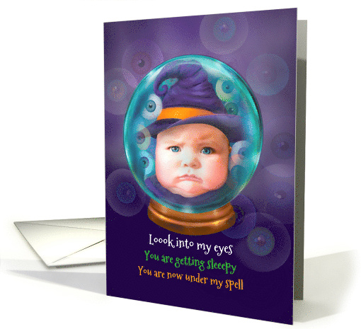 Happy Halloween Crystal Ball Baby Look into My Eyes card (1740806)