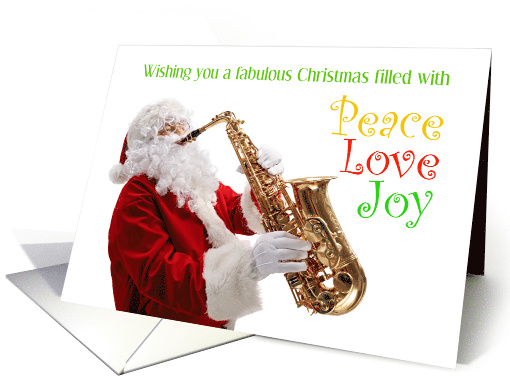 Christmas Peace Love Joy and All That Jazz card (1746414)