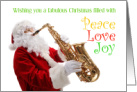 Christmas Peace Love Joy and All That Jazz card