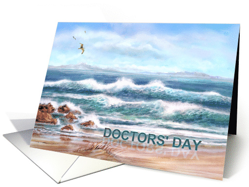 Doctors' Day Seascape with Waves and Seagulls card (1761268)