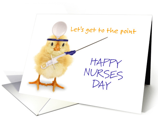 Nurses Day Fuzzy Chick with Syringe card (1761792)