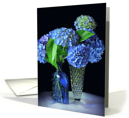 Apology Forgive Me I'm Sorry Blue Hydrangeas card (758497)