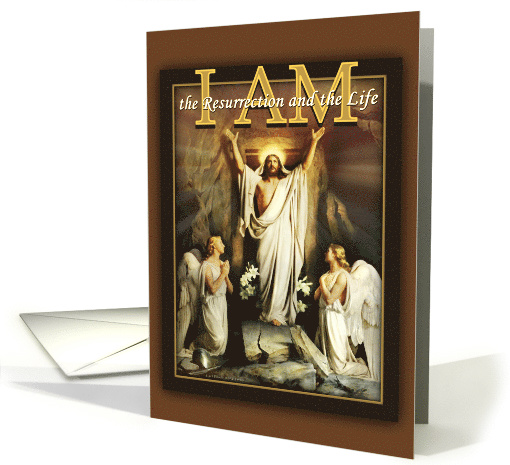Christian Sympathy Condolences, Jesus is Risen to Eternal Life card