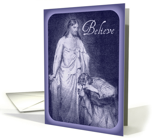 Sympathy, Believe in the Resurrection, Christian Condolences card