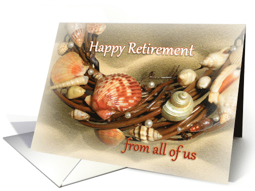 Happy Retirement from All of Us Tropical Shells in the Sand card