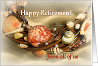 Happy Retirement from All of Us Tropical Shells in the Sand card