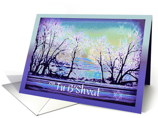 Happy Tu B'Shvat Twelve Hidden Stars in Trees for Jewish... (776543)