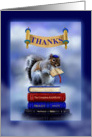 Cute Squirrel Says Thank You for Bar Mitzvah Gift card