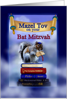 Mazel Tov on Bat Mitzvah, Congratulations Bat Mitzvah Squirrel card