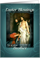 Easter Blessings to Brother Happy Easter Jesus is Risen card