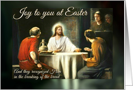 Easter Joy to you Jesus Christ at the Supper at Emmaus card