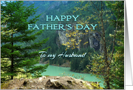 Father’s Day to Husband from Wife, Lake Diablo Washington card