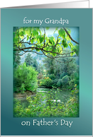 Happy Father’s Day for Grandpa, River Scene for Grandfather card