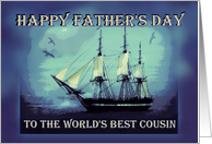 To Cousin on Father’s Day Tall Sailing Ship card