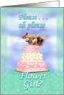 Flower Girl, Cute Squirrel card