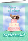 Bridesmaid, Cute Squirrel card