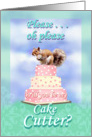 Cake Cutter, Cute Squirrel card