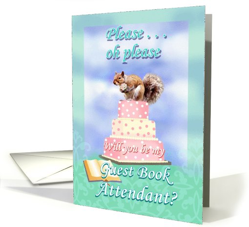 Guest Book Attendant, Cute Squirrel card (796682)
