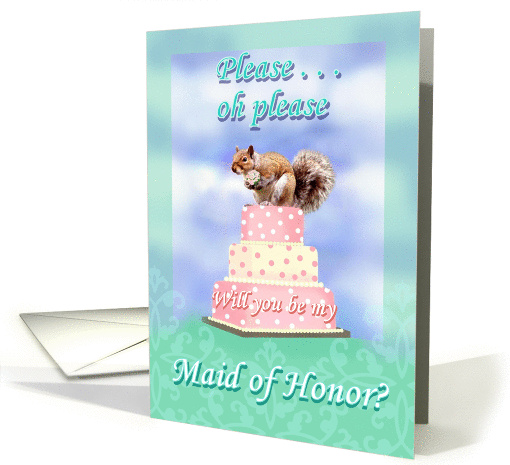 Maid of Honor, Cute Squirrel card (796697)