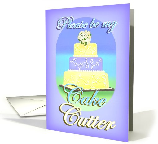 Be My Cake Cutter, Lavender and Yellow Cake card (797037)