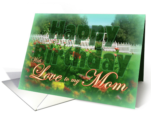 To Mom, Birthday Flower Garden card (810258)
