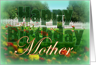 To Mother, Birthday Flower Garden card