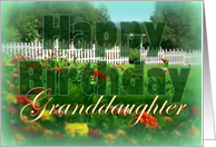 To Granddaughter, Birthday Flower Garden card