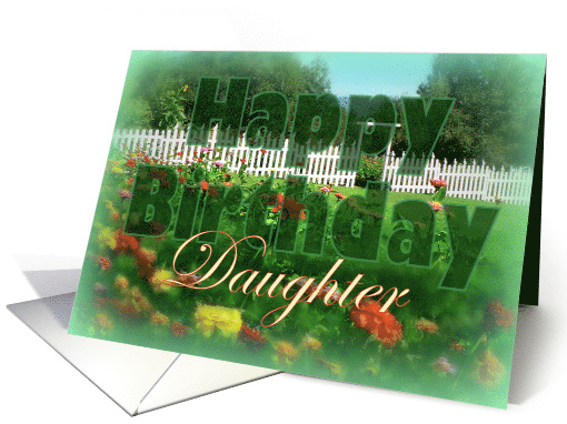 To Daughter, Birthday Flower Garden card (810263)