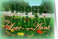 To Aunt, Birthday Flower Garden card