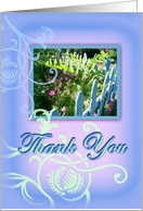Thank You, Blue Picket Fence card