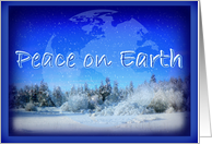 Happy Holidays Peace on Earth for Christmas or New Year card