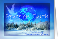 To Customers Season’s Greetings from Business Peace on Earth card