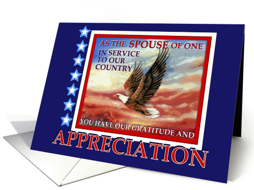 Thank You, Military Spouse Appreciation Day, Flying Eagle card