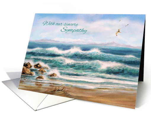 With Sympathy Ocean Waves Seascape with Sincere Sympathy card (824662)